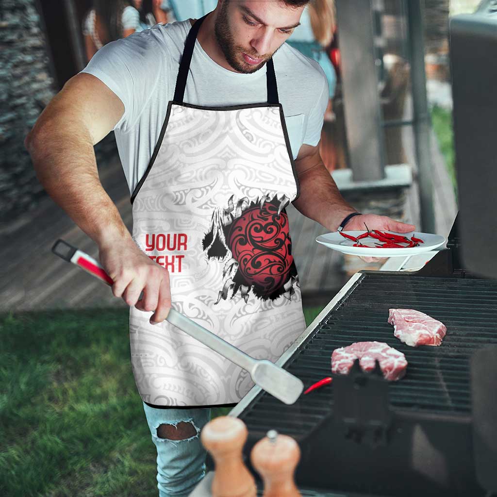 New Zealand Maori Heart Tribal Personalised Apron Polynesian Patterns LT9 - Polynesian Pride