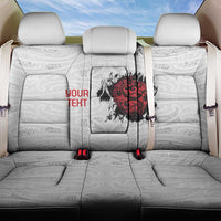 New Zealand Maori Heart Tribal Personalised Back Car Seat Cover Polynesian Patterns LT9 One Size White - Polynesian Pride