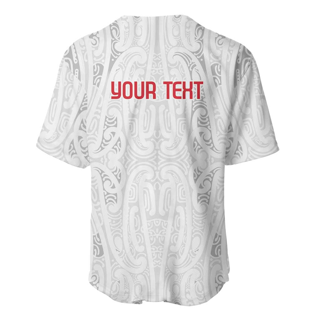 New Zealand Maori Heart Tribal Personalised Baseball Jersey Polynesian Patterns LT9 - Polynesian Pride