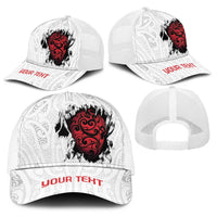 New Zealand Maori Heart Tribal Personalised Baseball Net Cap Polynesian Patterns LT9 - Polynesian Pride