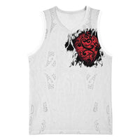 New Zealand Maori Heart Tribal Personalised Basketball Jersey Polynesian Patterns LT9 Unisex White - Polynesian Pride