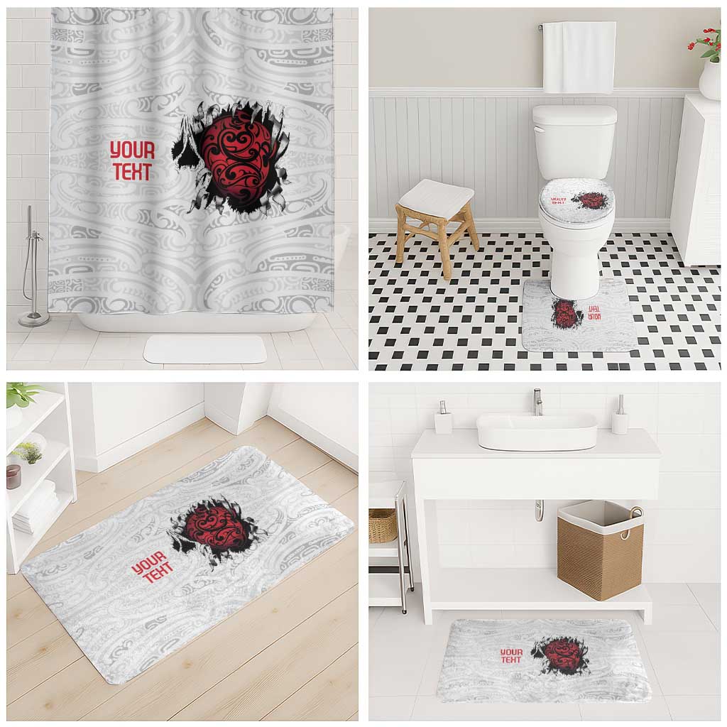 New Zealand Maori Heart Tribal Personalised Bathroom Set Polynesian Patterns LT9 - Polynesian Pride