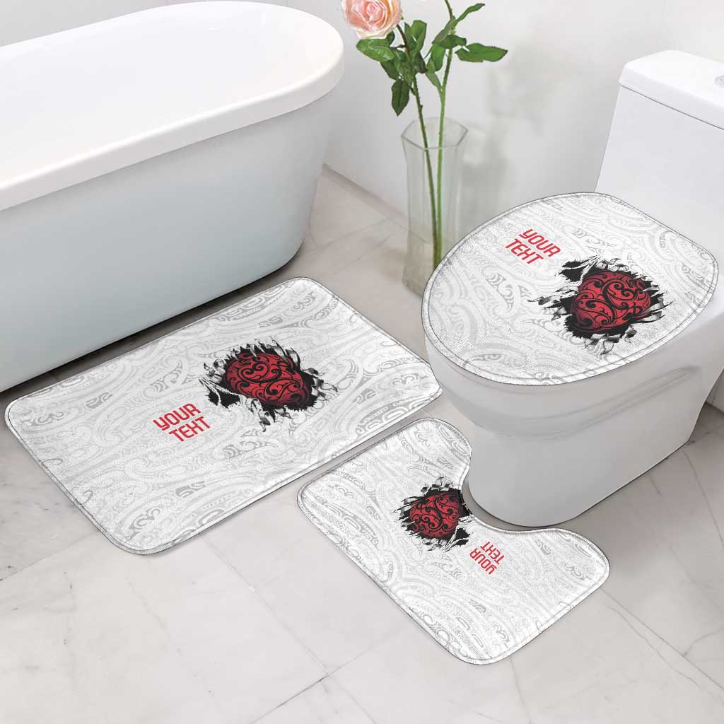 New Zealand Maori Heart Tribal Personalised Bathroom Set Polynesian Patterns LT9 - Polynesian Pride