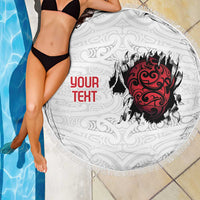 New Zealand Maori Heart Tribal Personalised Beach Blanket Polynesian Patterns LT9 - Polynesian Pride