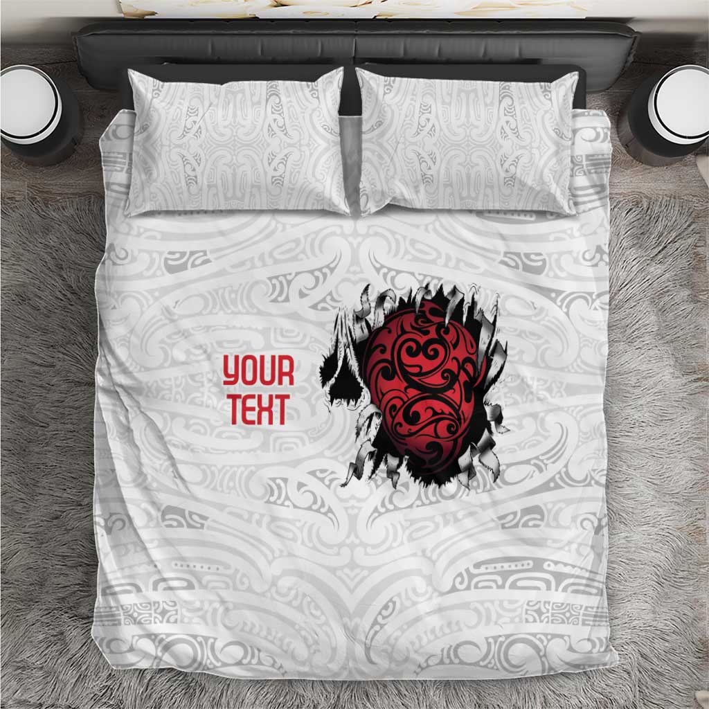 New Zealand Maori Heart Tribal Personalised Bedding Set Polynesian Patterns LT9 White - Polynesian Pride