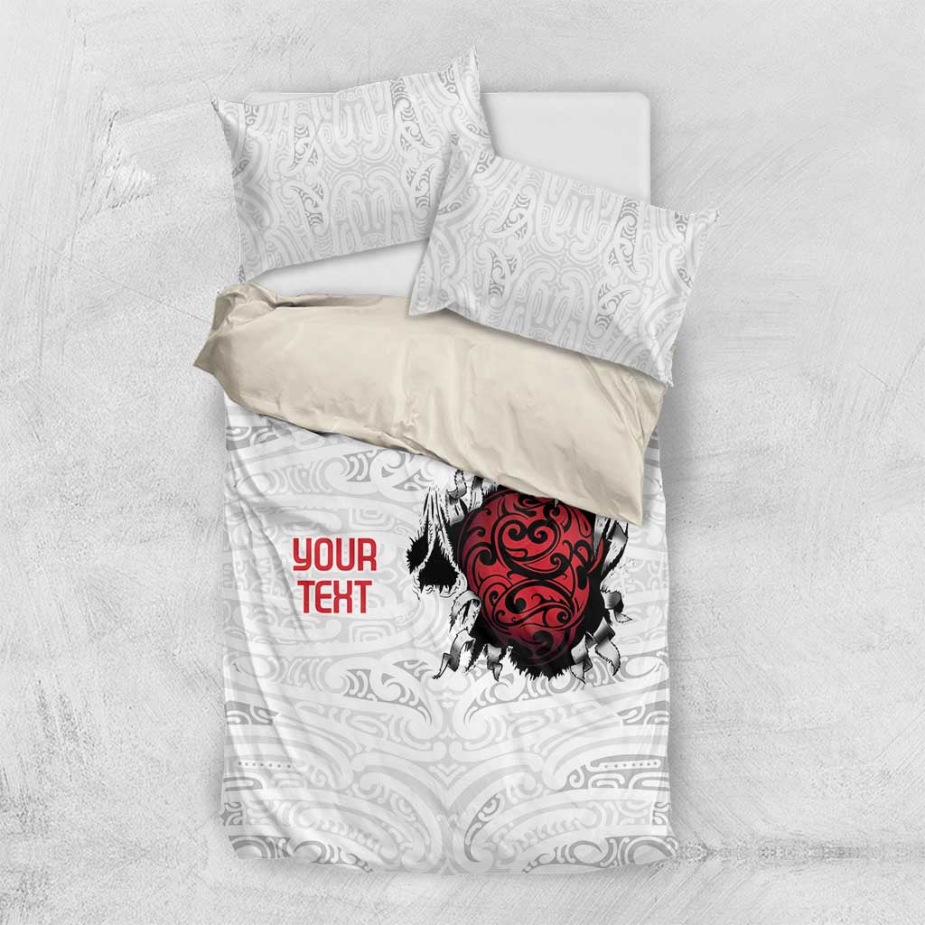 New Zealand Maori Heart Tribal Personalised Bedding Set Polynesian Patterns LT9 US Twin 172cm x 218cm White - Polynesian Pride