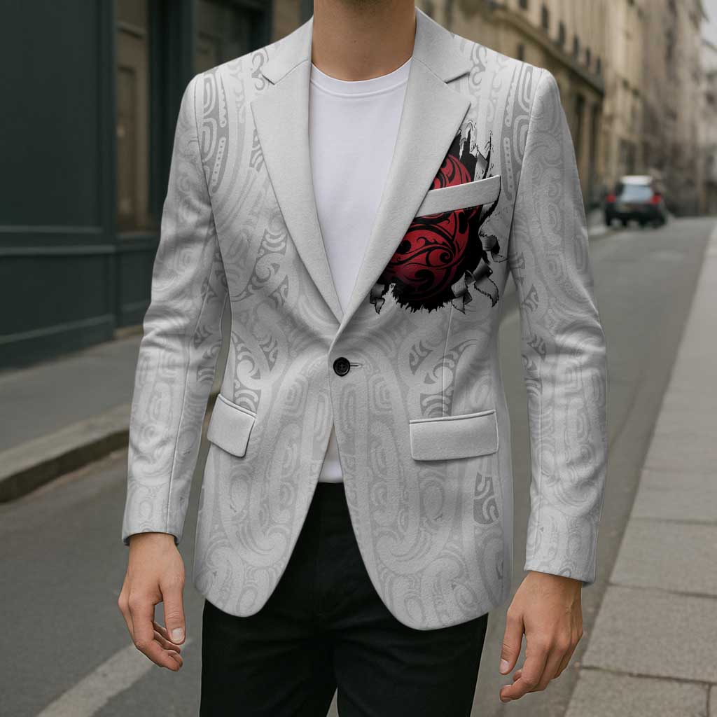 New Zealand Maori Heart Tribal Personalised Blazer Polynesian Patterns LT9 - Polynesian Pride