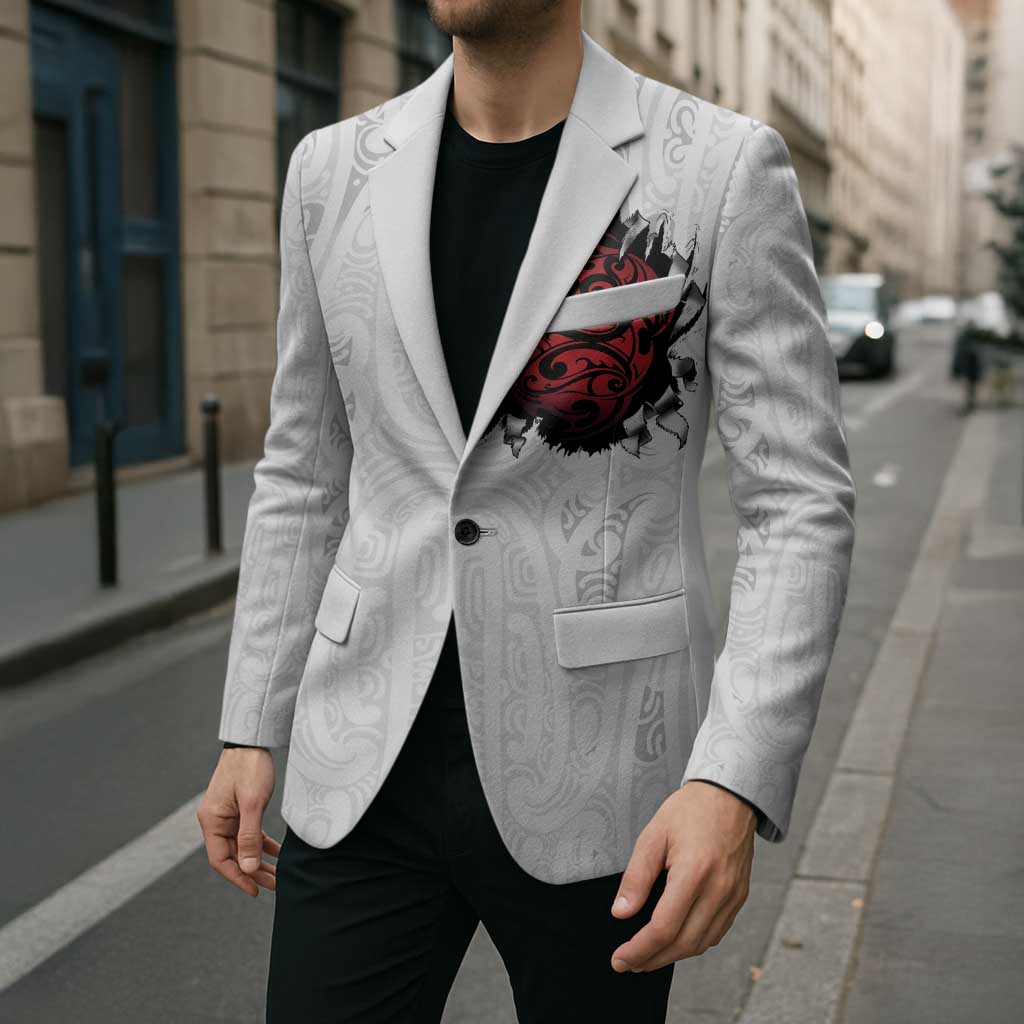 New Zealand Maori Heart Tribal Personalised Blazer Polynesian Patterns LT9 - Polynesian Pride