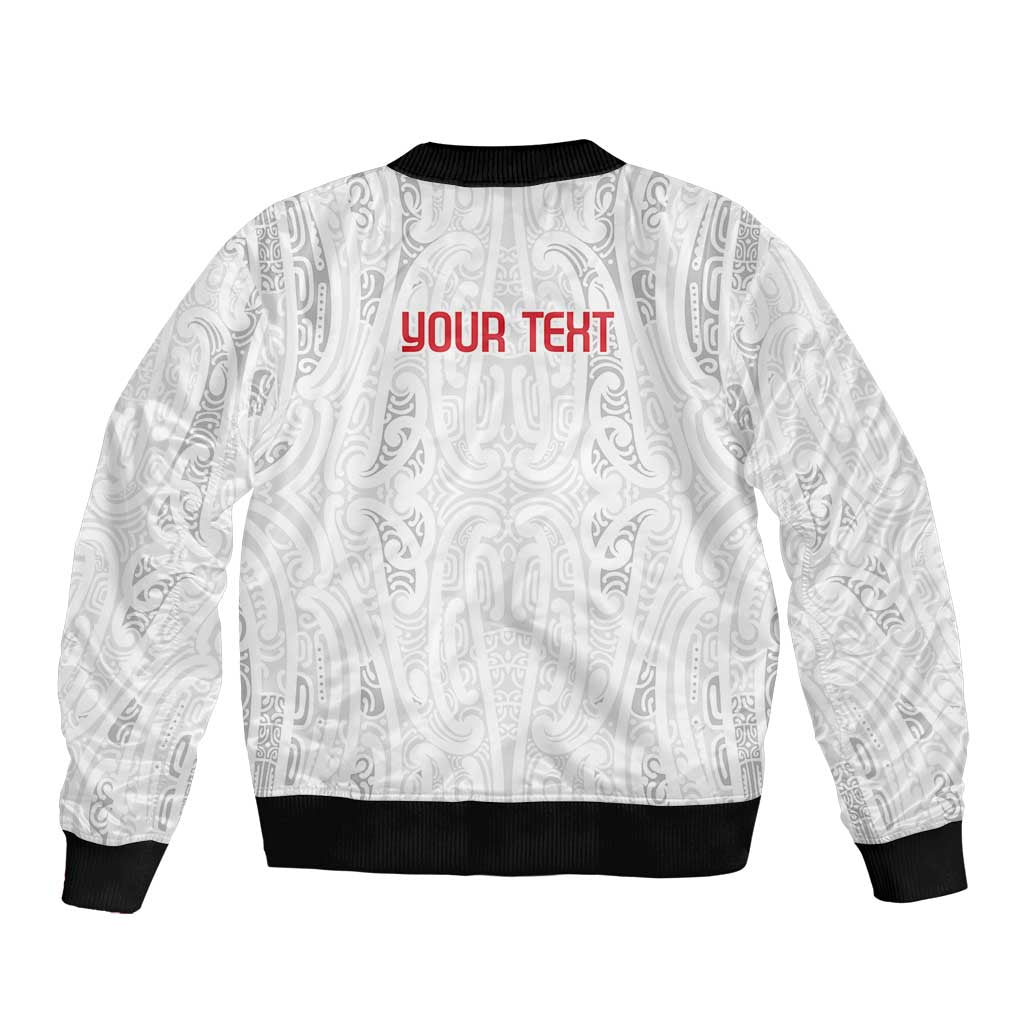 New Zealand Maori Heart Tribal Personalised Bomber Jacket Polynesian Patterns LT9 - Polynesian Pride
