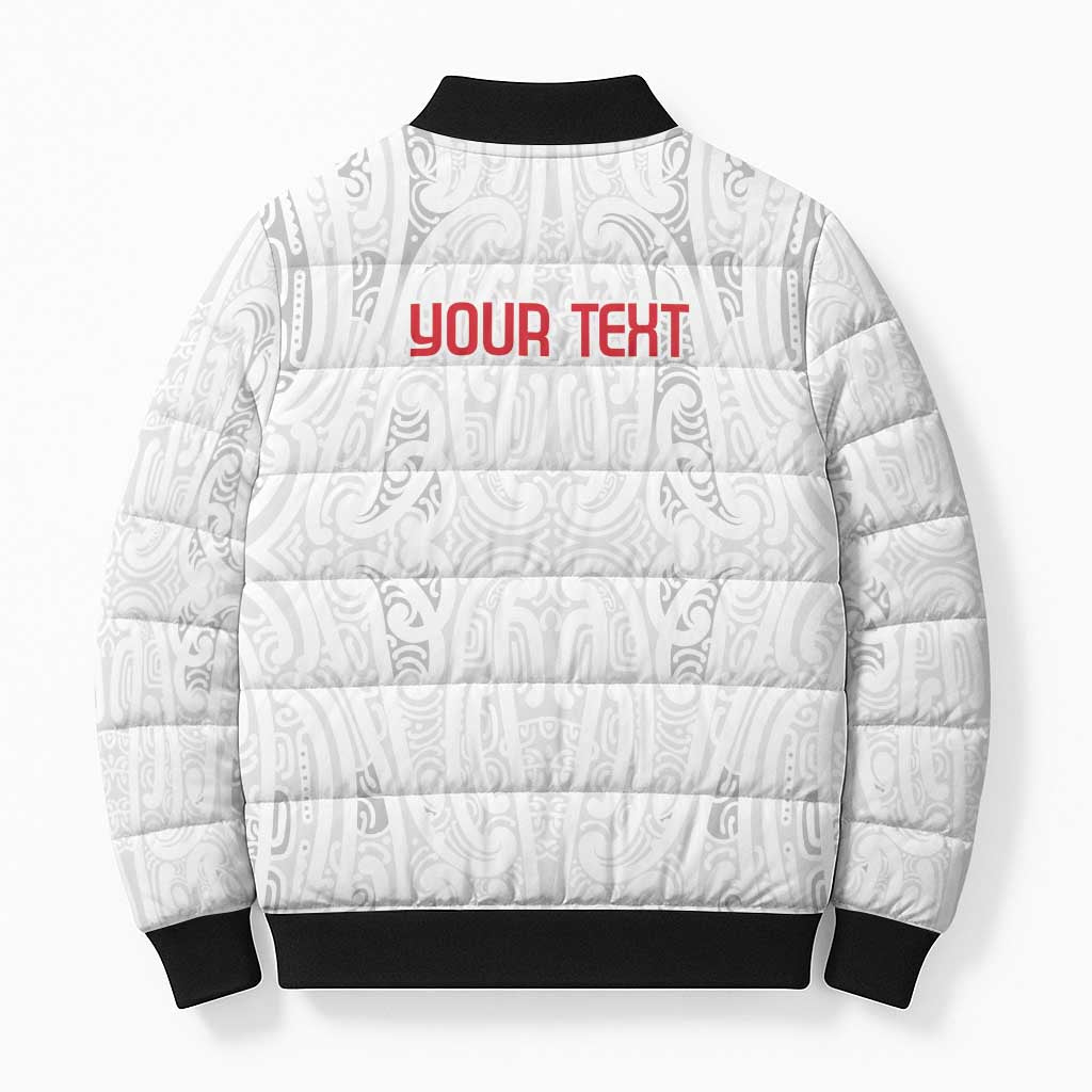 New Zealand Maori Heart Tribal Personalised Bomber Puffer Jacket Polynesian Patterns LT9 - Polynesian Pride