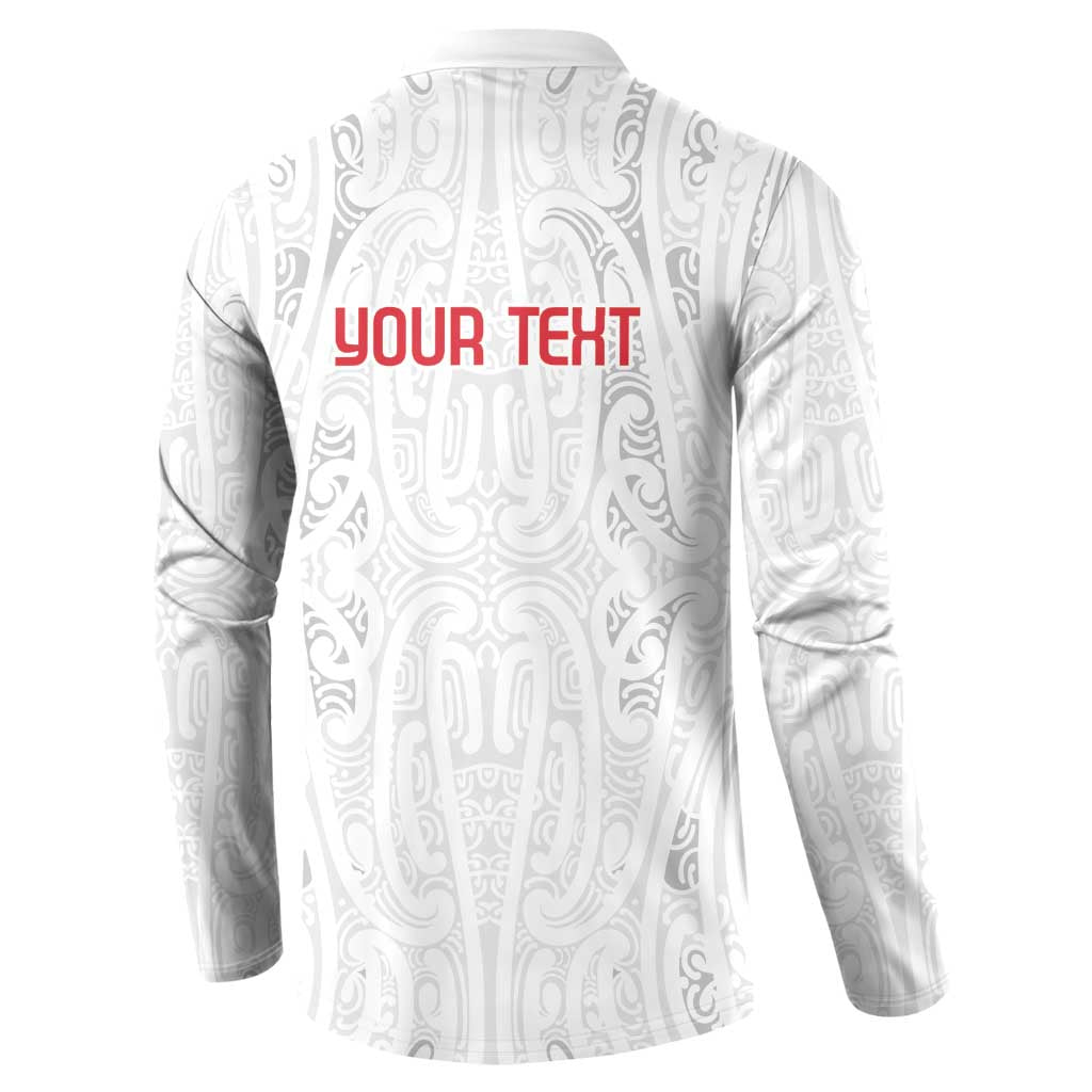 New Zealand Maori Heart Tribal Personalised Button Sweatshirt Polynesian Patterns LT9 - Polynesian Pride