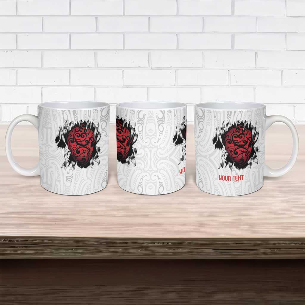 New Zealand Maori Heart Tribal Personalised Ceramic Mug Polynesian Patterns LT9 - Polynesian Pride