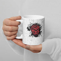 New Zealand Maori Heart Tribal Personalised Ceramic Mug Polynesian Patterns LT9 - Polynesian Pride