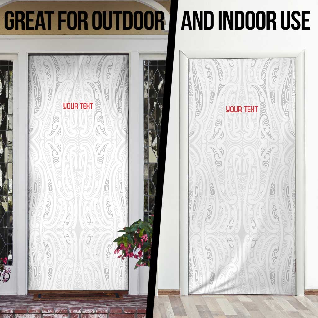 New Zealand Maori Heart Tribal Personalised Door Cover Polynesian Patterns LT9 - Polynesian Pride