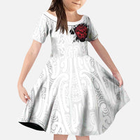 New Zealand Maori Heart Tribal Personalised Family Matching Long Sleeve Bodycon Dress and Hawaiian Shirt Polynesian Patterns