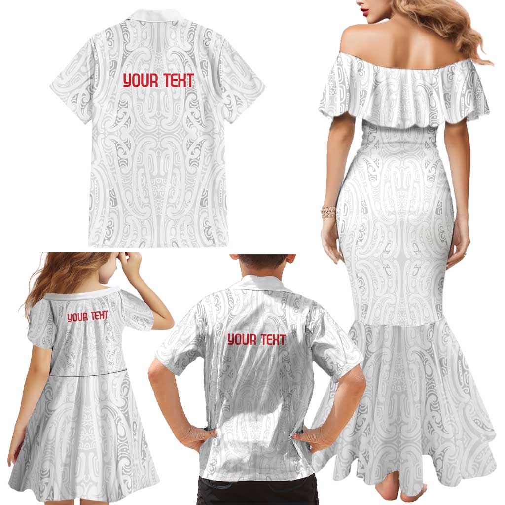 New Zealand Maori Heart Tribal Personalised Family Matching Mermaid Dress and Hawaiian Shirt Polynesian Patterns