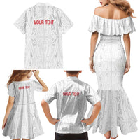 New Zealand Maori Heart Tribal Personalised Family Matching Mermaid Dress and Hawaiian Shirt Polynesian Patterns