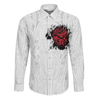 New Zealand Maori Heart Tribal Personalised Family Matching Off The Shoulder Long Sleeve Dress and Hawaiian Shirt Polynesian Patterns