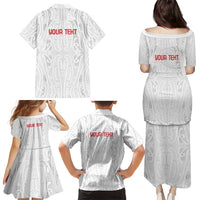 New Zealand Maori Heart Tribal Personalised Family Matching Puletasi and Hawaiian Shirt Polynesian Patterns