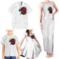 New Zealand Maori Heart Tribal Personalised Family Matching Tank Maxi Dress and Hawaiian Shirt Polynesian Patterns