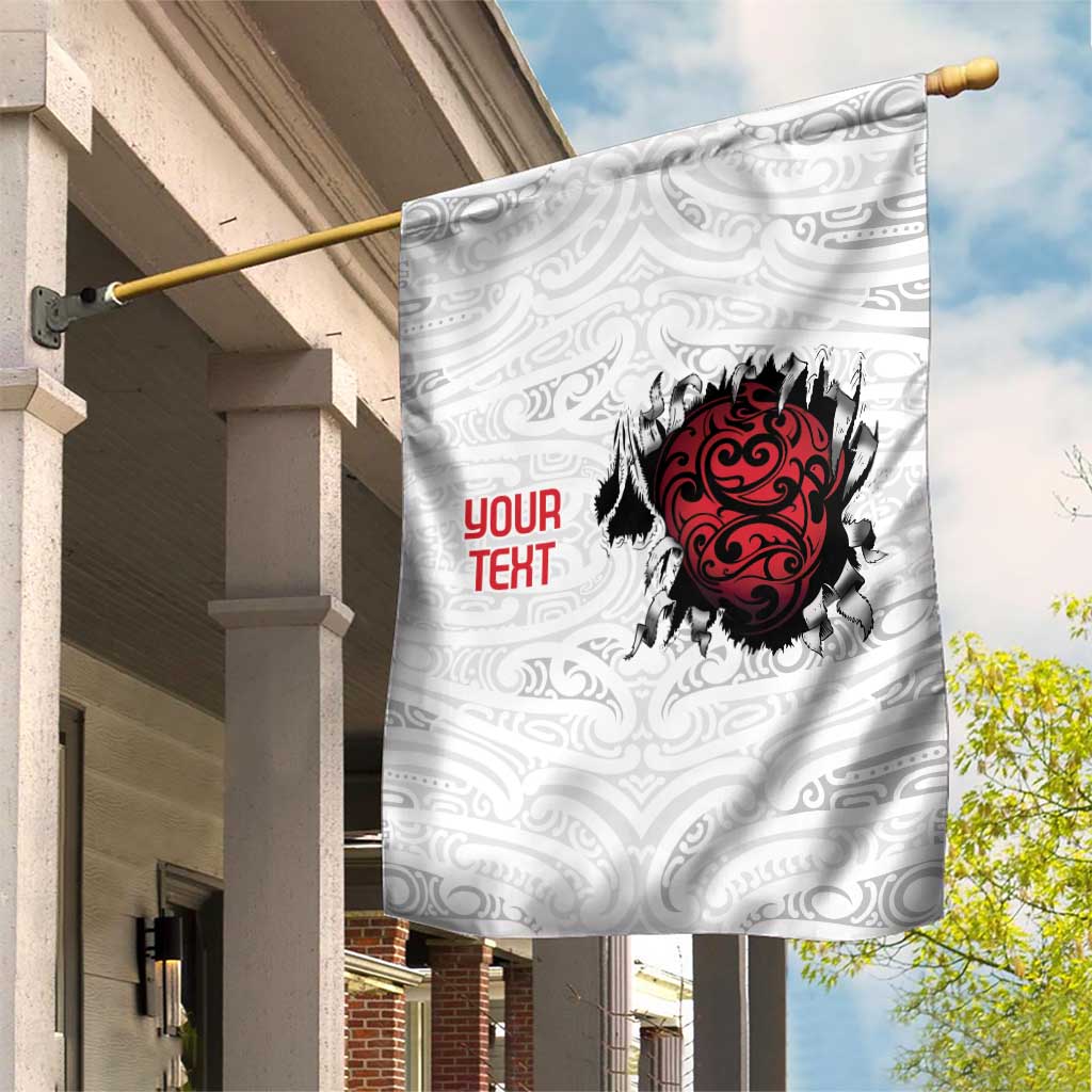 New Zealand Maori Heart Tribal Personalised Garden Flag Polynesian Patterns LT9 House Flag White - Polynesian Pride