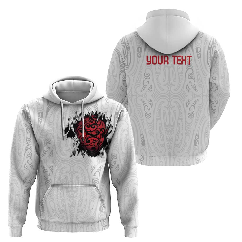 New Zealand Maori Heart Tribal Personalised Hoodie Polynesian Patterns LT9 - Polynesian Pride