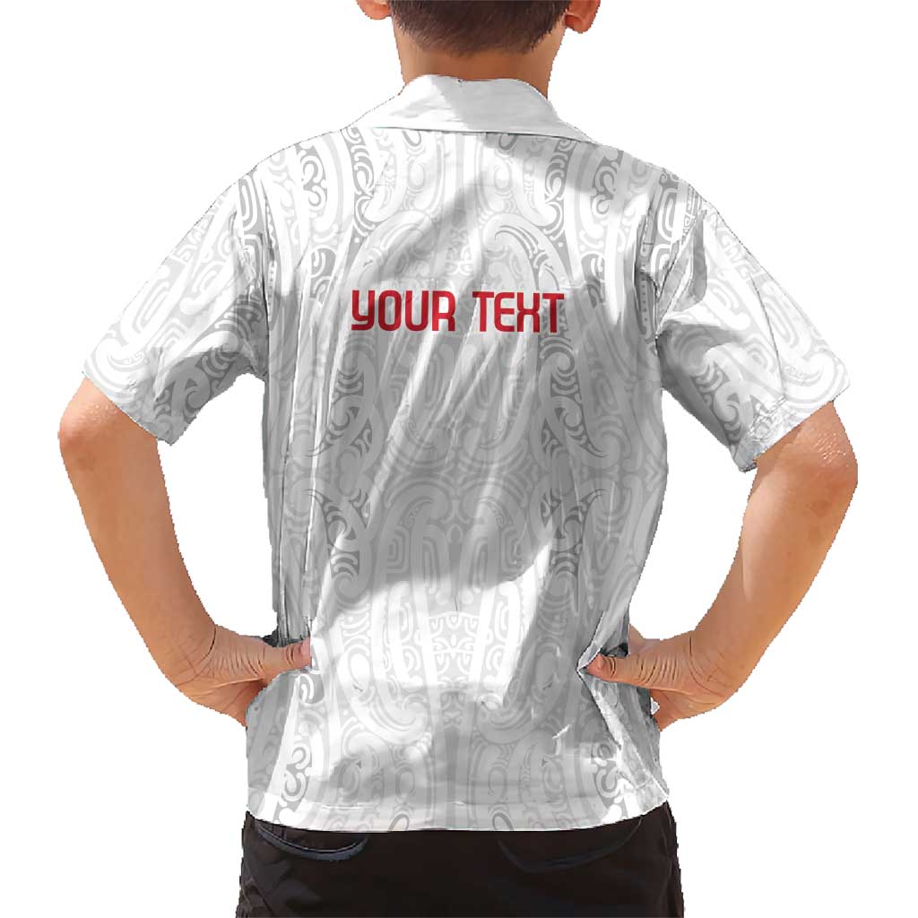 New Zealand Maori Heart Tribal Personalised Kid Hawaiian Shirt Polynesian Patterns