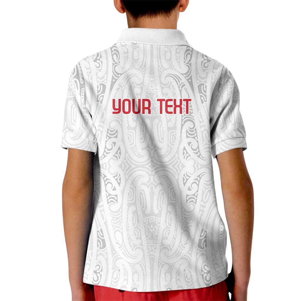 New Zealand Maori Heart Tribal Personalised Kid Polo Shirt Polynesian Patterns LT9 - Polynesian Pride