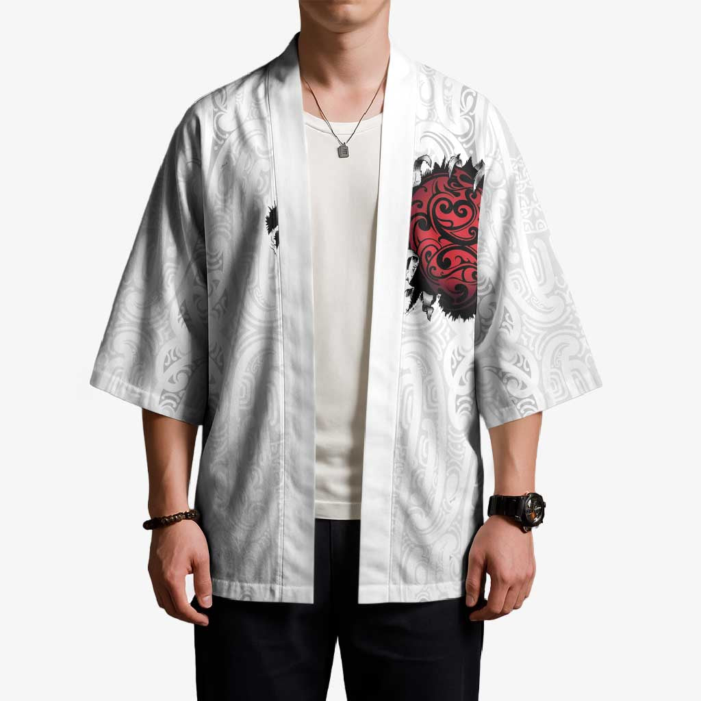 New Zealand Maori Heart Tribal Personalised Kimono Polynesian Patterns LT9 - Polynesian Pride