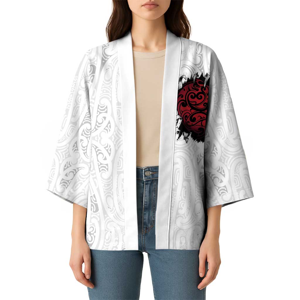 New Zealand Maori Heart Tribal Personalised Kimono Polynesian Patterns LT9 - Polynesian Pride