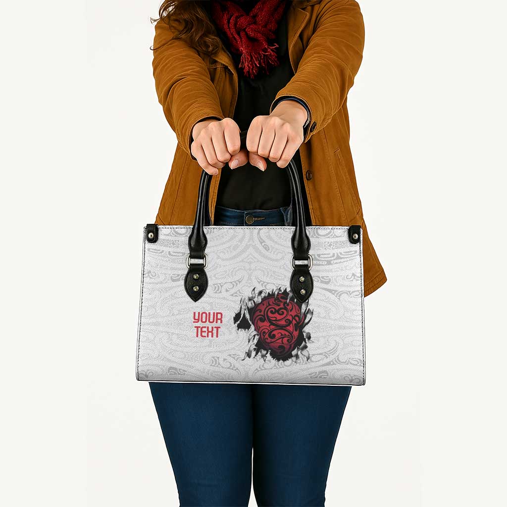New Zealand Maori Heart Tribal Personalised Leather Bag Polynesian Patterns LT9 - Polynesian Pride