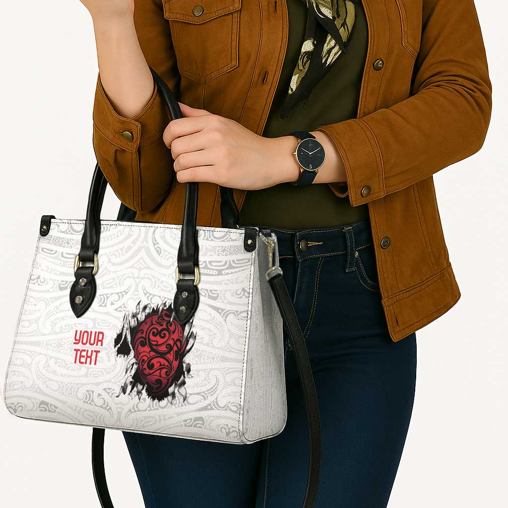 New Zealand Maori Heart Tribal Personalised Leather Bag Polynesian Patterns LT9 - Polynesian Pride