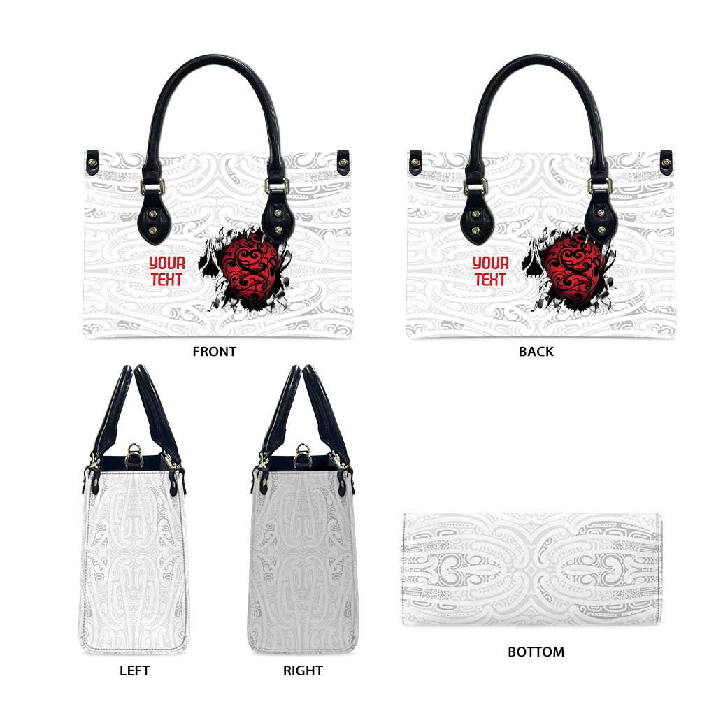 New Zealand Maori Heart Tribal Personalised Leather Bag Polynesian Patterns LT9 - Polynesian Pride