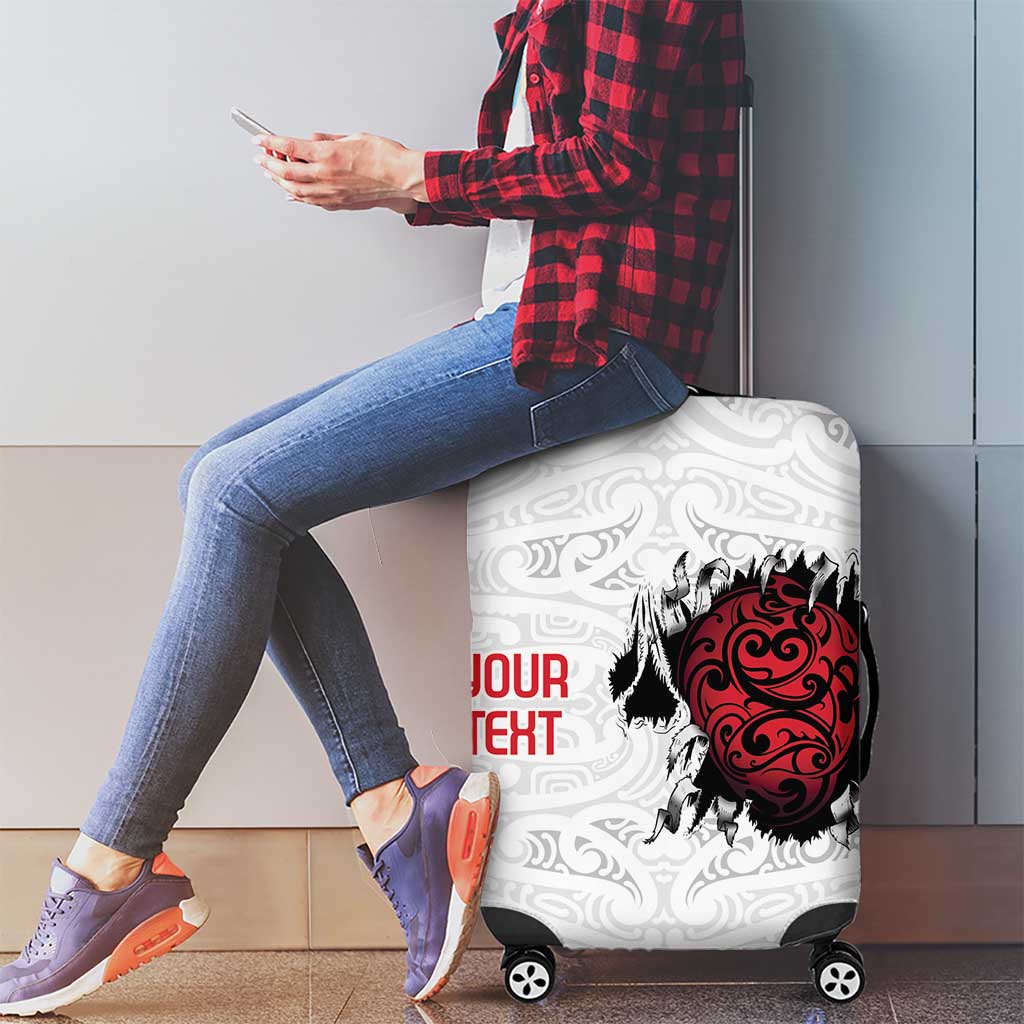 New Zealand Maori Heart Tribal Personalised Luggage Cover Polynesian Patterns LT9 - Polynesian Pride
