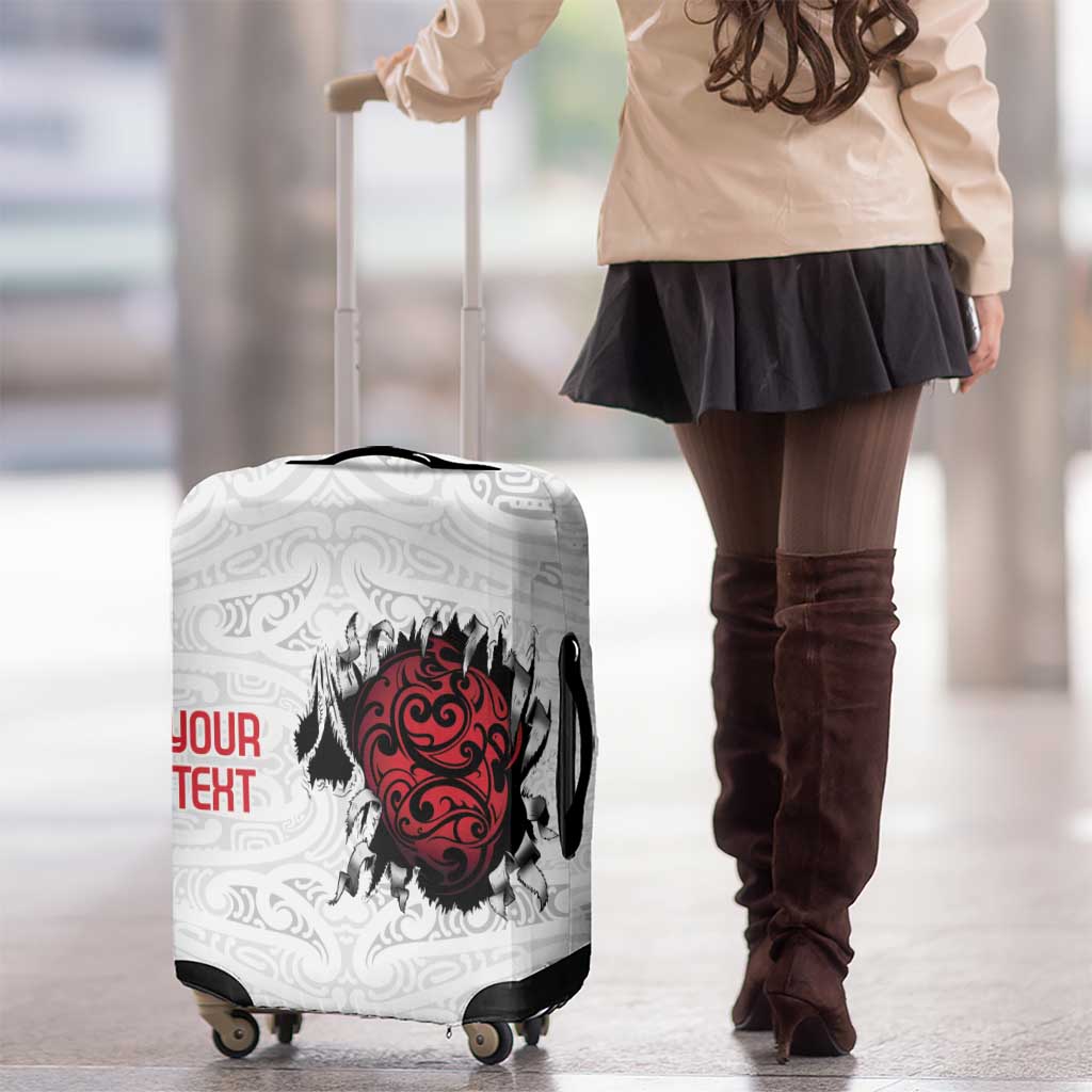 New Zealand Maori Heart Tribal Personalised Luggage Cover Polynesian Patterns LT9 - Polynesian Pride