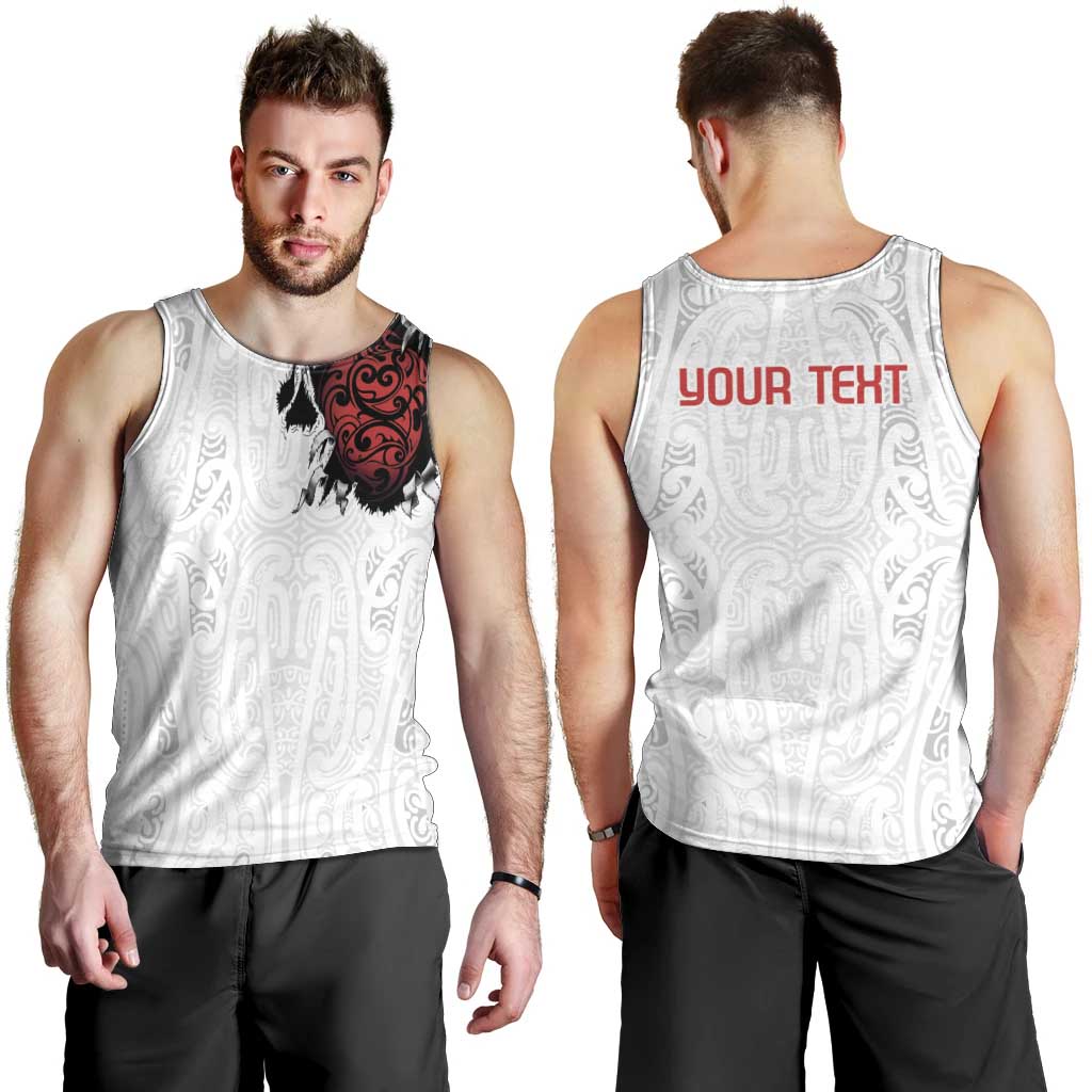 New Zealand Maori Heart Tribal Personalised Men Tank Top Polynesian Patterns LT9 - Polynesian Pride