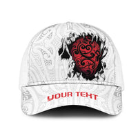New Zealand Maori Heart Tribal Personalised Mesh Trucker Cap Polynesian Patterns LT9 One Size White White - Polynesian Pride