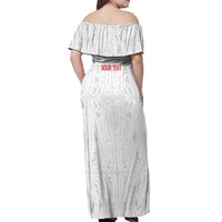 New Zealand Maori Heart Tribal Personalised Off Shoulder Maxi Dress Polynesian Patterns LT9 - Polynesian Pride