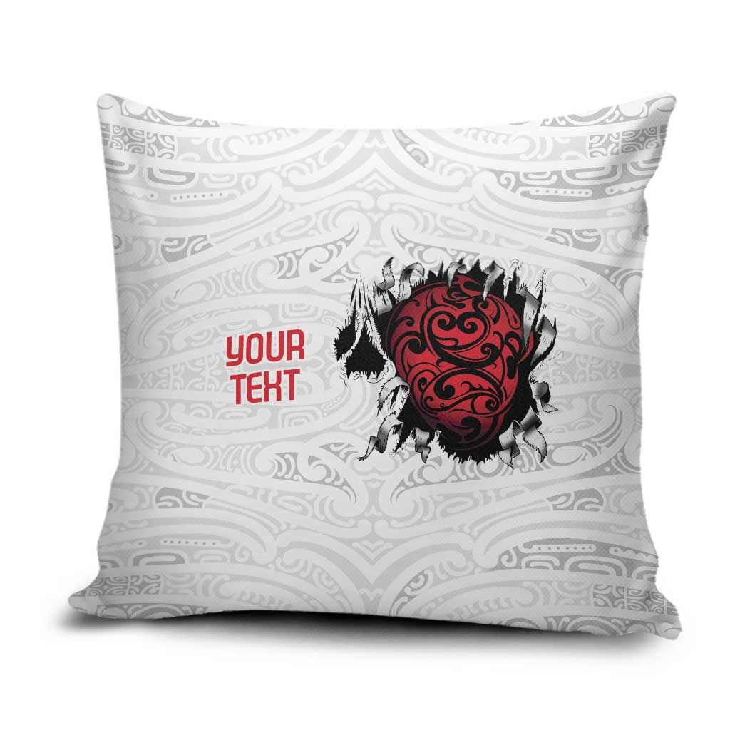 New Zealand Maori Heart Tribal Personalised Pillow Cover Polynesian Patterns LT9 White - Polynesian Pride
