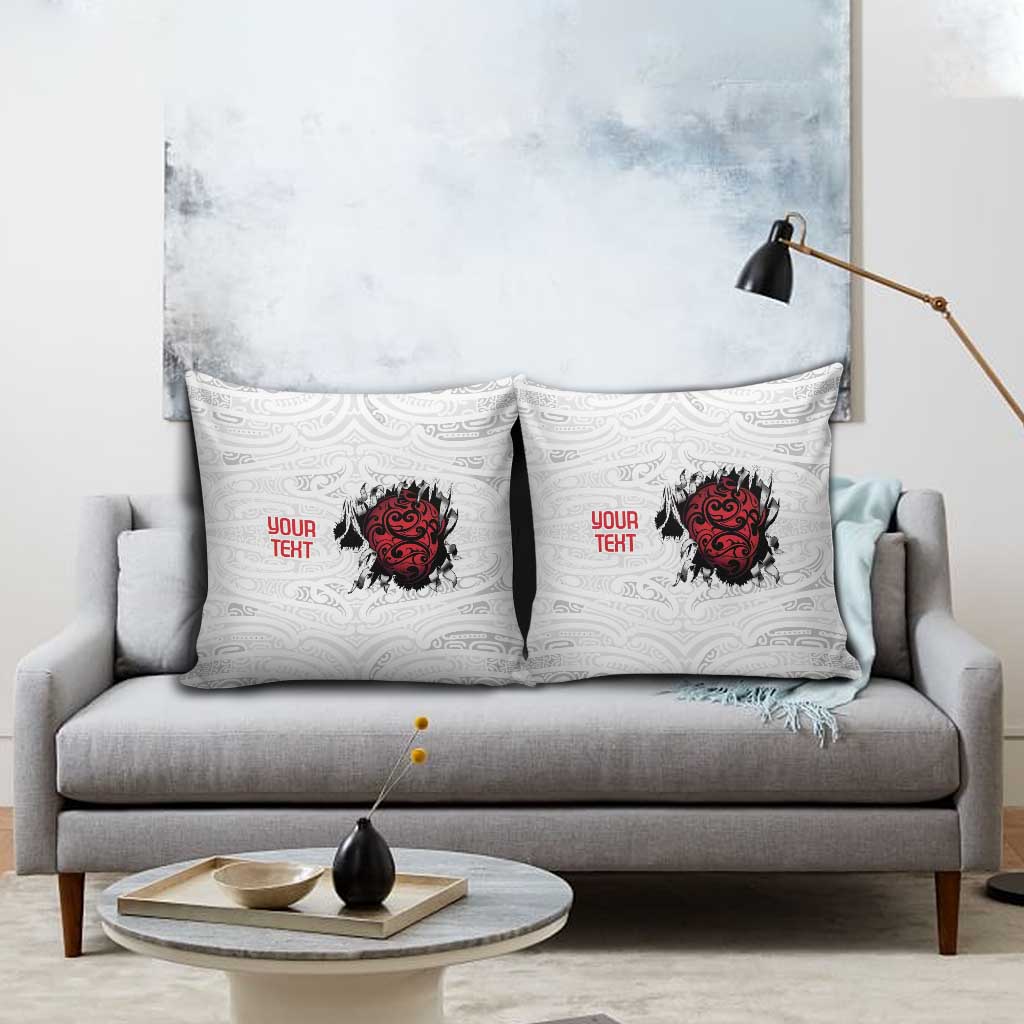 New Zealand Maori Heart Tribal Personalised Pillow Cover Polynesian Patterns LT9 - Polynesian Pride