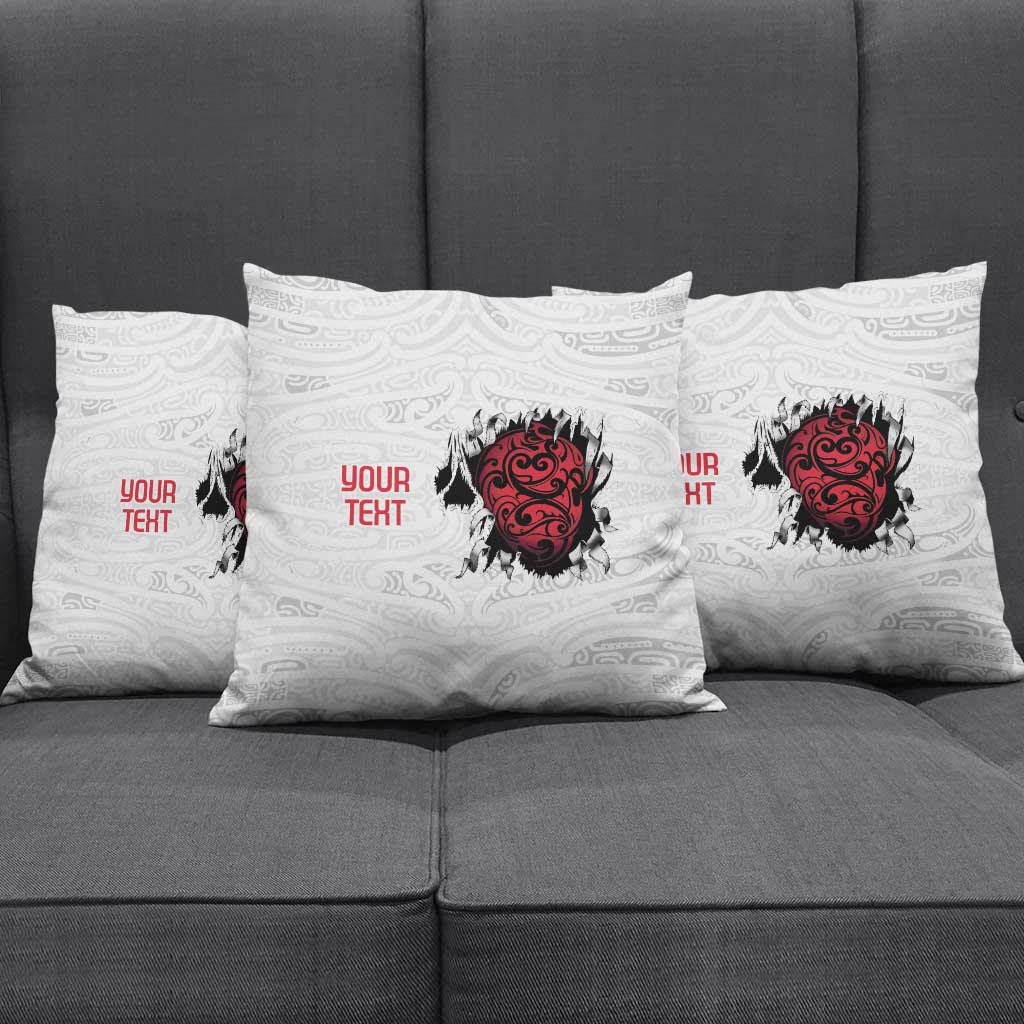 New Zealand Maori Heart Tribal Personalised Pillow Cover Polynesian Patterns LT9 - Polynesian Pride