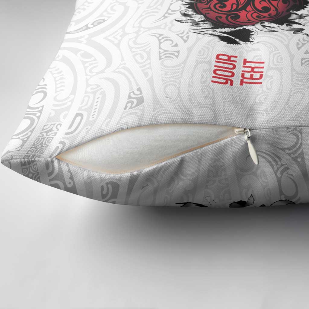 New Zealand Maori Heart Tribal Personalised Pillow Cover Polynesian Patterns LT9 - Polynesian Pride
