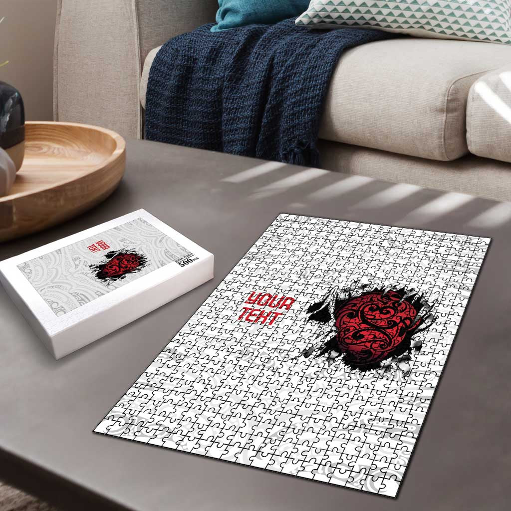 New Zealand Maori Heart Tribal Personalised Puzzle Polynesian Patterns LT9 - Polynesian Pride