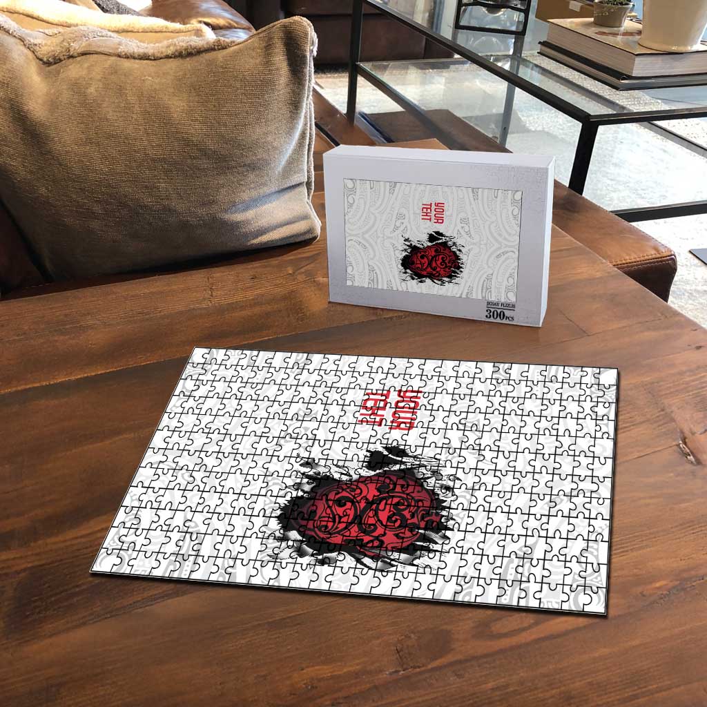 New Zealand Maori Heart Tribal Personalised Puzzle Polynesian Patterns LT9 - Polynesian Pride