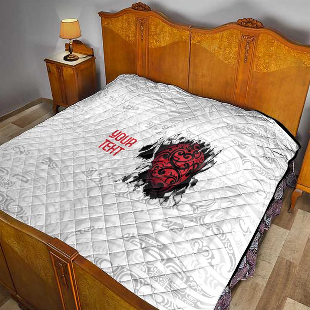 New Zealand Maori Heart Tribal Personalised Quilt Polynesian Patterns LT9 - Polynesian Pride