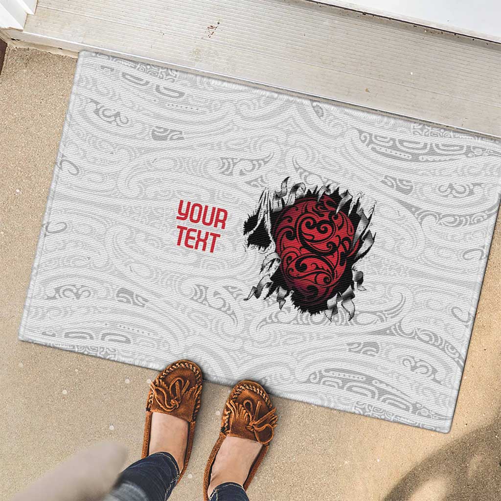 New Zealand Maori Heart Tribal Personalised Rubber Doormat Polynesian Patterns LT9 - Polynesian Pride