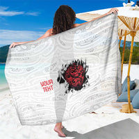 New Zealand Maori Heart Tribal Personalised Sarong Polynesian Patterns LT9 One Size 44 x 66 inches White - Polynesian Pride