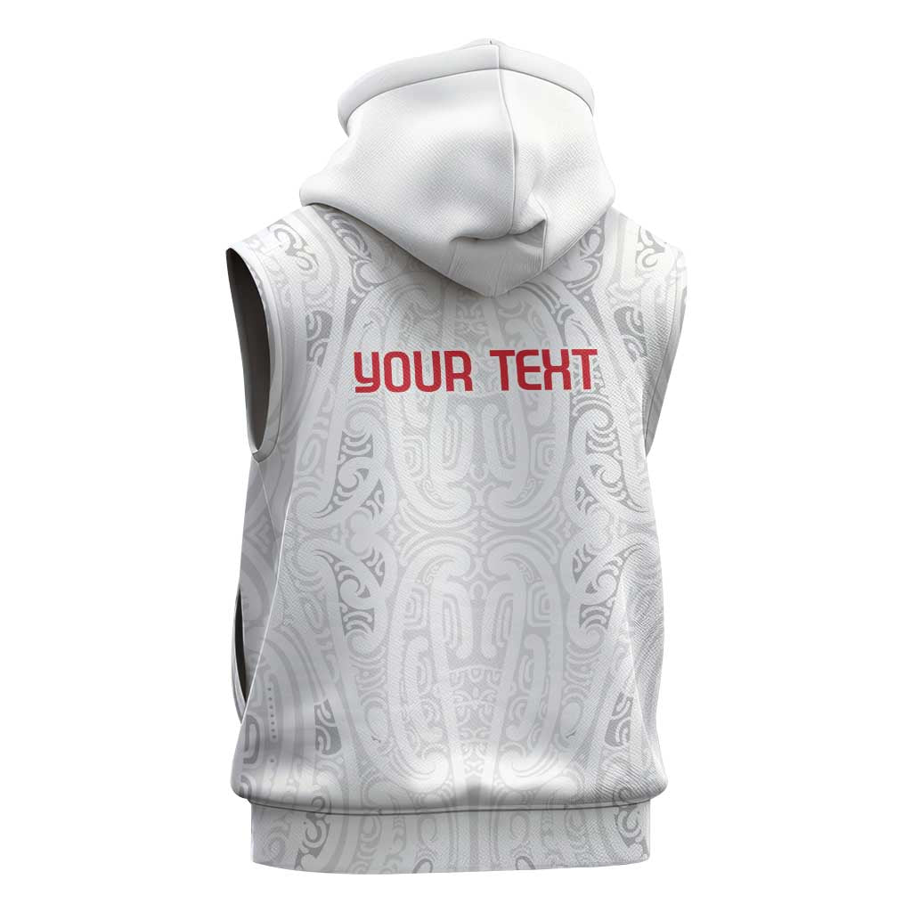 New Zealand Maori Heart Tribal Personalised Sleeveless Zip Hoodie Polynesian Patterns LT9 - Polynesian Pride