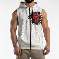 New Zealand Maori Heart Tribal Personalised Sleeveless Zip Hoodie Polynesian Patterns LT9 - Polynesian Pride