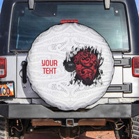 New Zealand Maori Heart Tribal Personalised Spare Tire Cover Polynesian Patterns